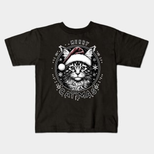 Merry Catmas Maine Coon Kids T-Shirt